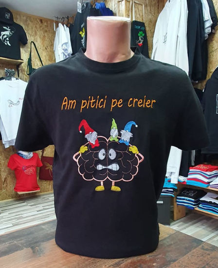 Poza cu Tricou Barbati Pitici pe Creier