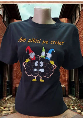 Poza cu Tricou Dama Pitici pe Creier